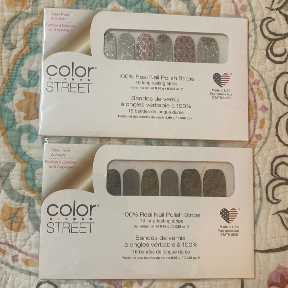 2 packages of Color street nail Polish strips.  Magic Potion & Pinball queen